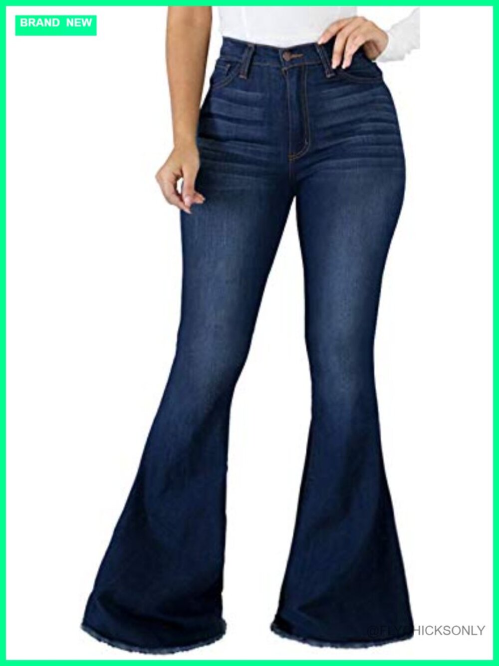 High Waisted Bell Bottom Jeans for Women Skinny Flared Denim Pants